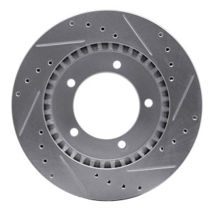 Chevrolet Tracker Brake Rotor (1) - Front Left - R1 Concepts - Drilled & Slotted - Silver - `99-`08